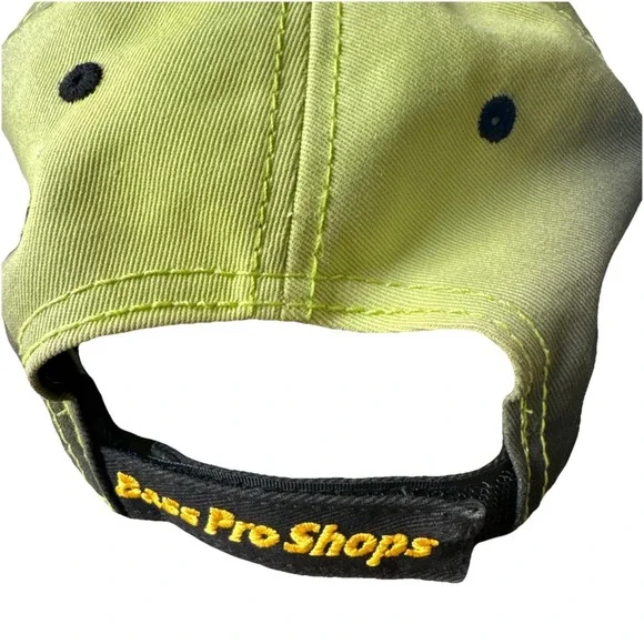 Bass Pro Shop Baseball Cap Adjustable Green Black Faded NEW Fishing Hat - Picture 3 of 10